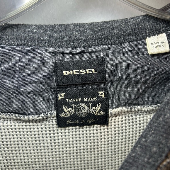 Diesel patched stonewashed thermal longsleeve - Picture 2 of 10